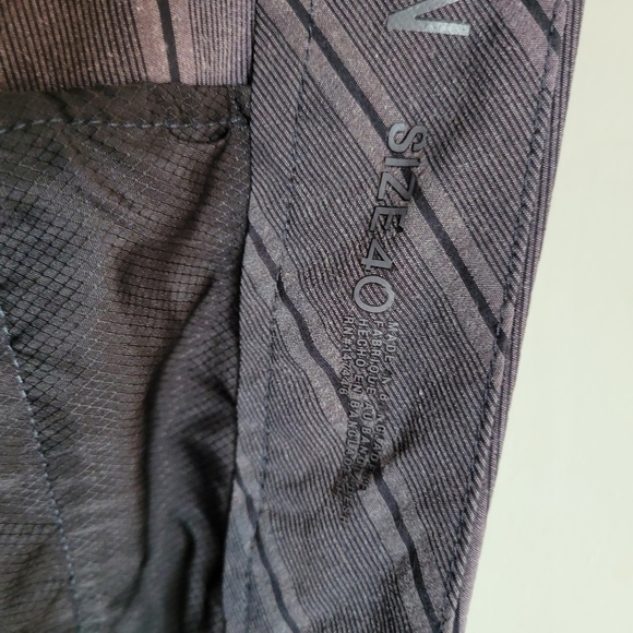 Hang ten board shorts black gray stripe pockets men's 40 - Picture 8 of 8